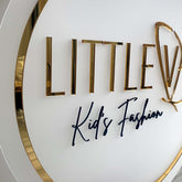 Acrylic Business Sign | Circle With Rim